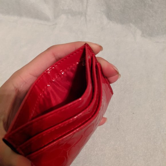 ***SOLD***COACH Red Patent Leather Card Holder - Picture 3 of 8